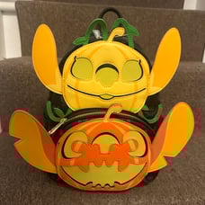 disney stitch and angel jack o lantern glow in the dark loungefly backpack