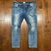 Fear Of God Distressed Denim Slim Leg Blue Jeans NWT Men's Size 40 x 30