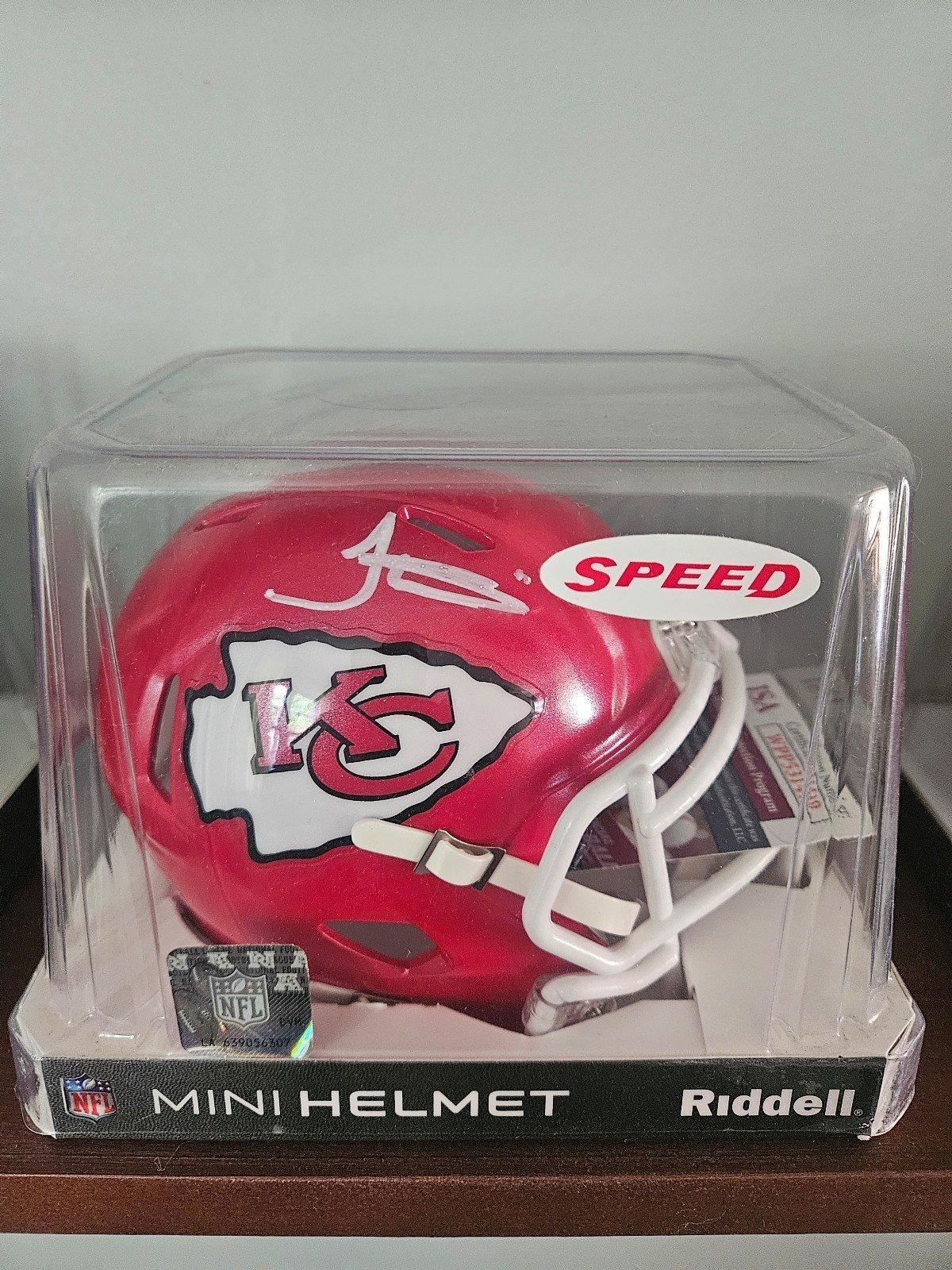 NFL Mini Helmet, Kansas City Chiefs, Signed by Tyreek Hill JSA Certified
