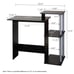 Furinno 11192 Efficient Home Laptop Notebook Computer Desk, Black/Gray