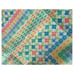 Vintage 1970's Silky Floral Pattern Large Bandana Scarve Wrap