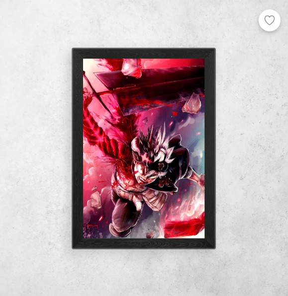Asta Black Clover Poster Painting canvas 20*30inch