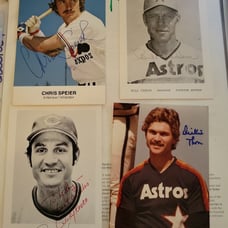 Lot of 7 Baseball photo autographed JSA