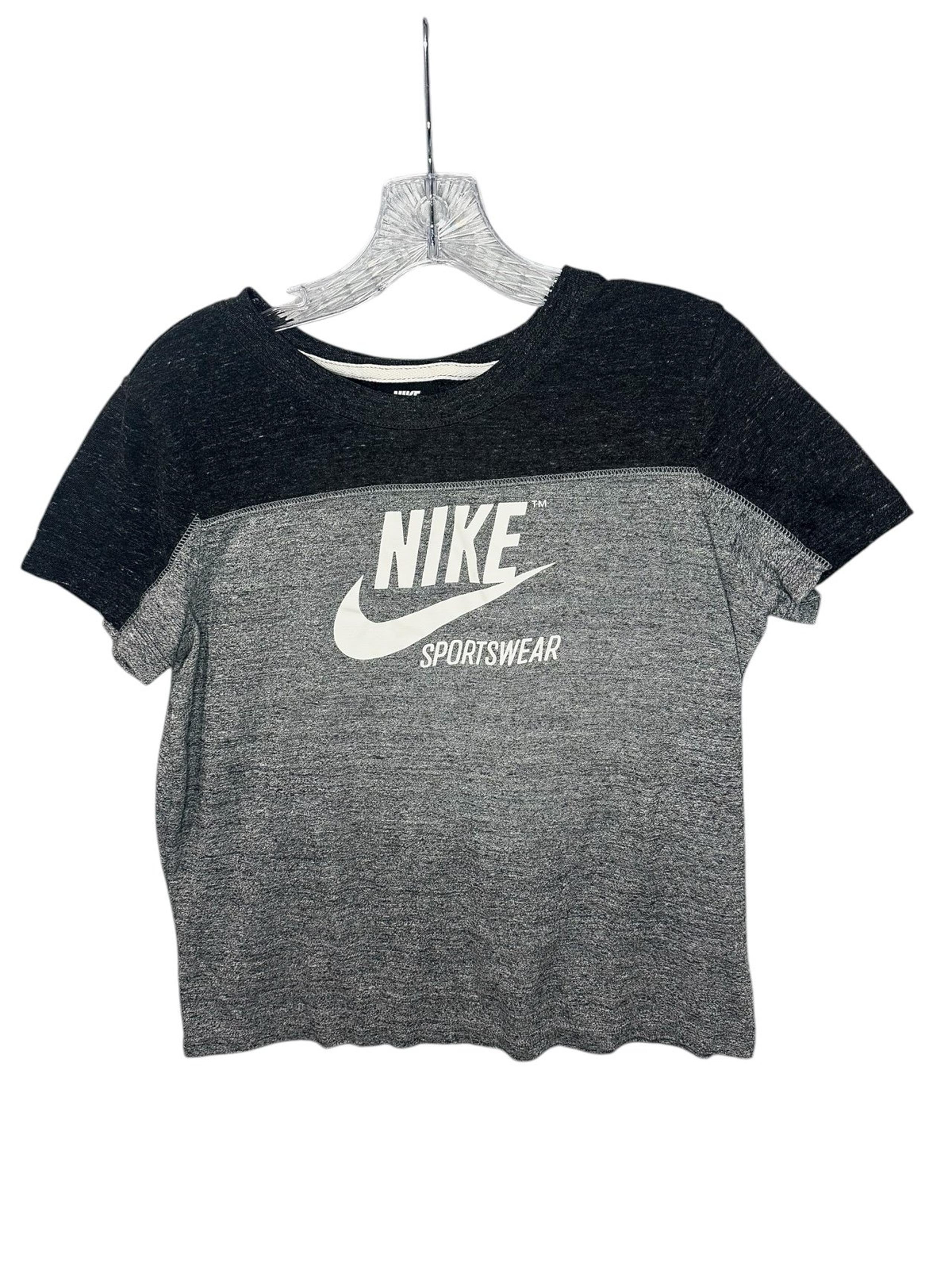 Nike Women's Large Gray Colorblock SportsWear Activewear Short Sleeve T-Shirt