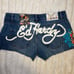 Ed Hardy blue denim shorts