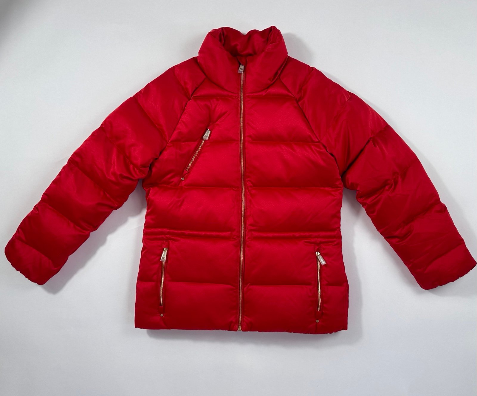Ralph Lauren Women’s Down Red Satin Puffer Coat - Women’s S
