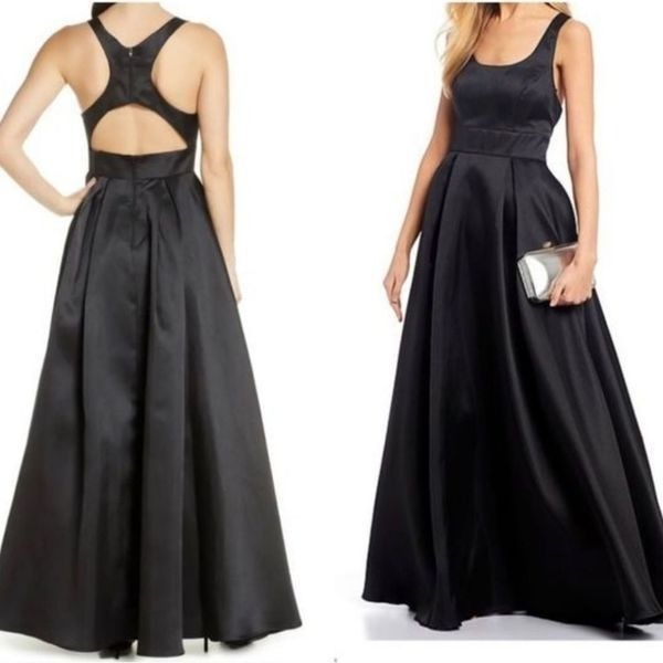 Sequin Hearts Ball Prom Gown Black Size 3 / S