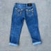 Miss Me Boyfriend Capri flap pocket embroidered jeans