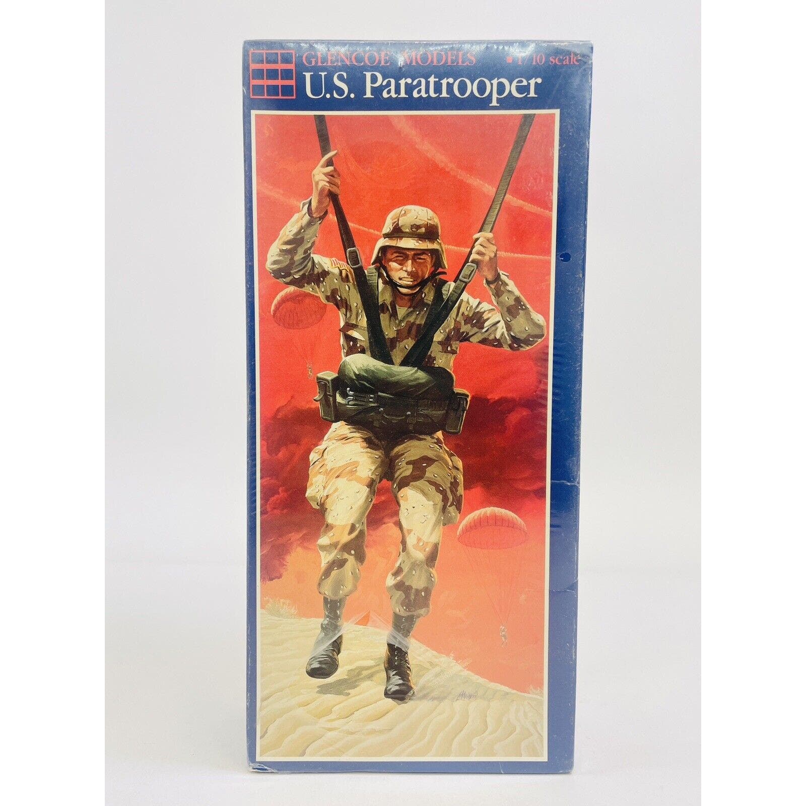 Glencoe Models US Paratrooper 1:10 Plastic Model Kit 05902 New Sealed