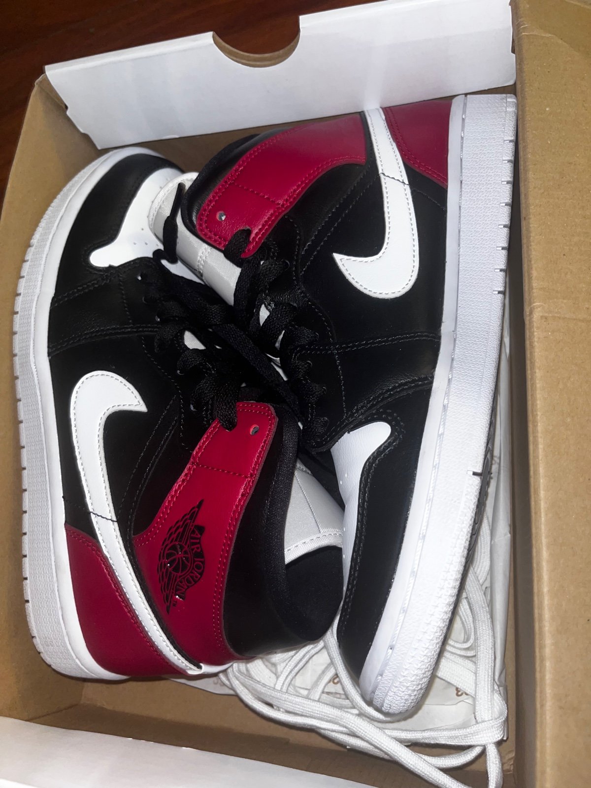 Nike Air Jordan 1 Mid Shoes in Black/Multicolor