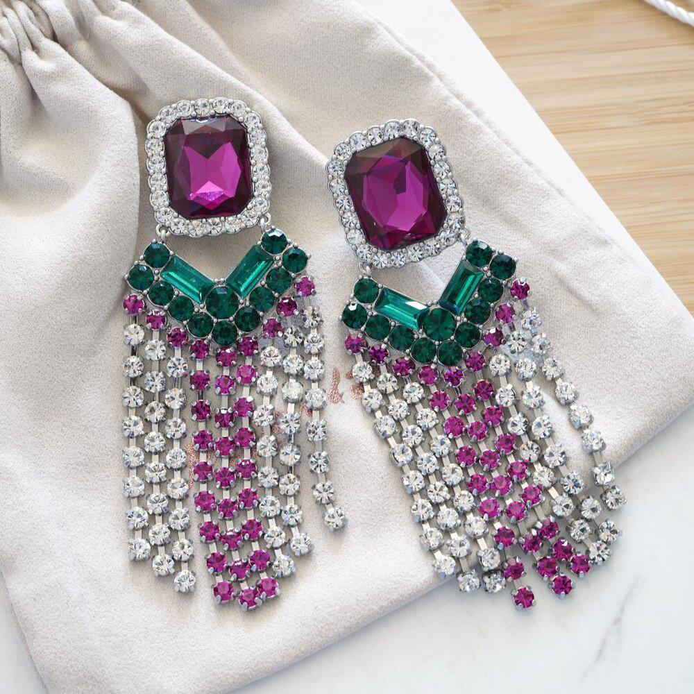 For Love & Lemons Lizette Crystal Earrings