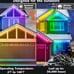 300FT Permanent Outdoor RGB Lights,IP67 Waterproof Smart LED Eaves Lights with A