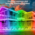 300FT Permanent Outdoor RGB Lights,IP67 Waterproof Smart LED Eaves Lights with A
