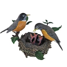 Danbury Mint American Robins on Nest Figurine by Bob Guge *Repair*