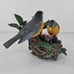 Danbury Mint American Robins on Nest Figurine by Bob Guge *Repair*