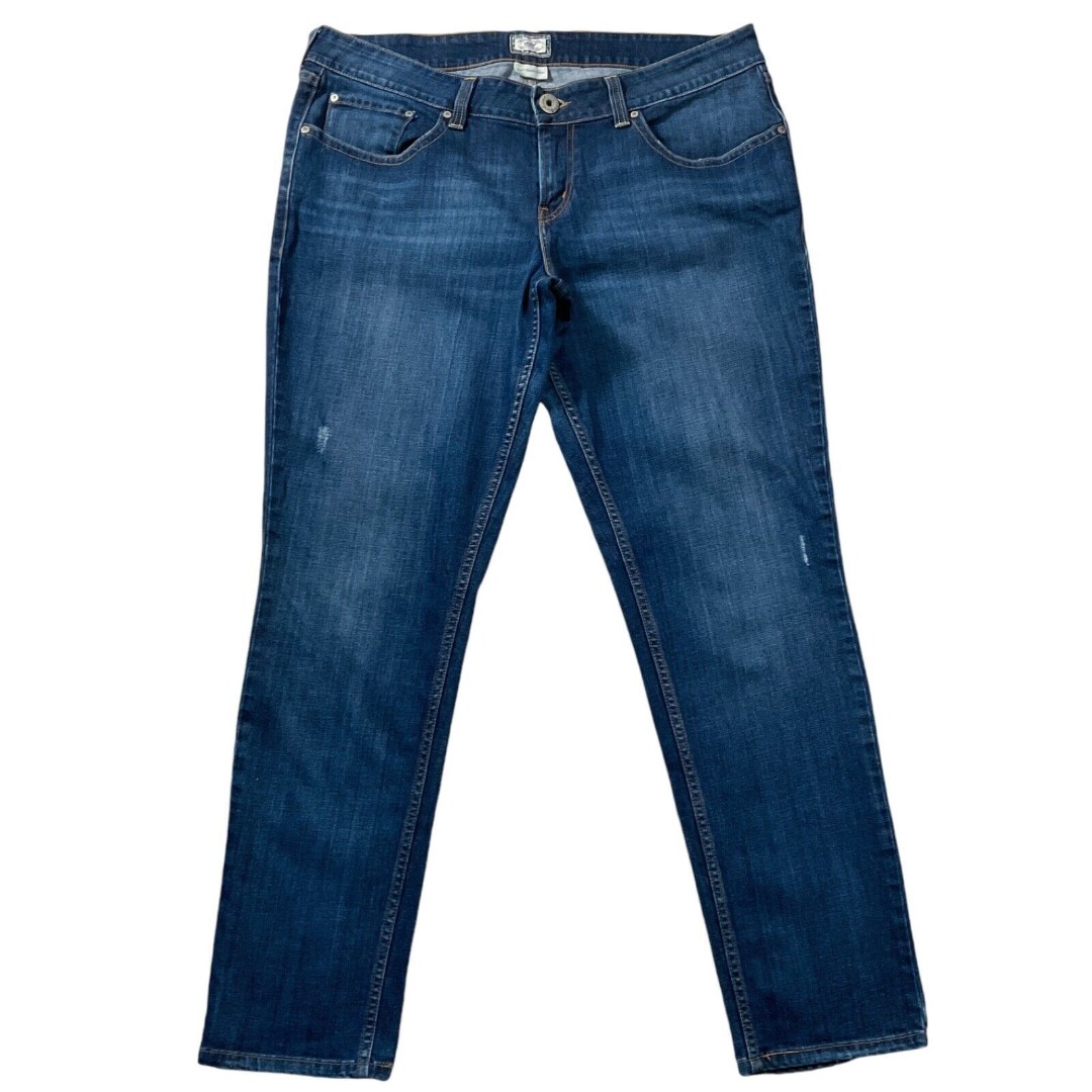 Levis 542 Pencil Womens Jeans size 18W Dark Wash Slim x32 Cotton Denim Stretch