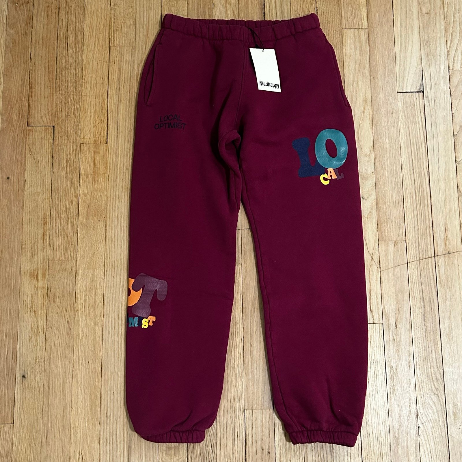 NWT Madhappy local optimist heritage sweat pant joggers medium women’s red