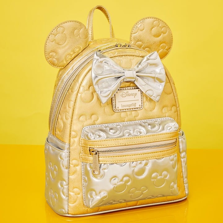 Disney Minnie Mouse Exclusive Metallic Gold & Silver Quilted Mini Backpack (NEW)