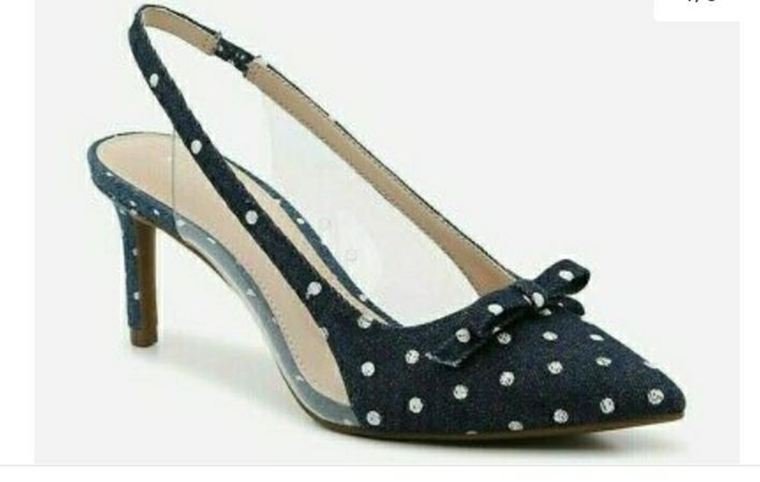 Navy/White Polka Dot Pumps Size