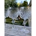 6 Brilliant Cut Lead Crystal Stemware, Etched To Clear, w/Star Burst Design 5.5”