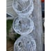 6 Brilliant Cut Lead Crystal Stemware, Etched To Clear, w/Star Burst Design 5.5”