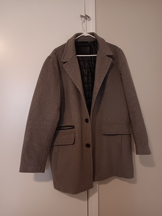 Calvin klein mens grey coat large New!