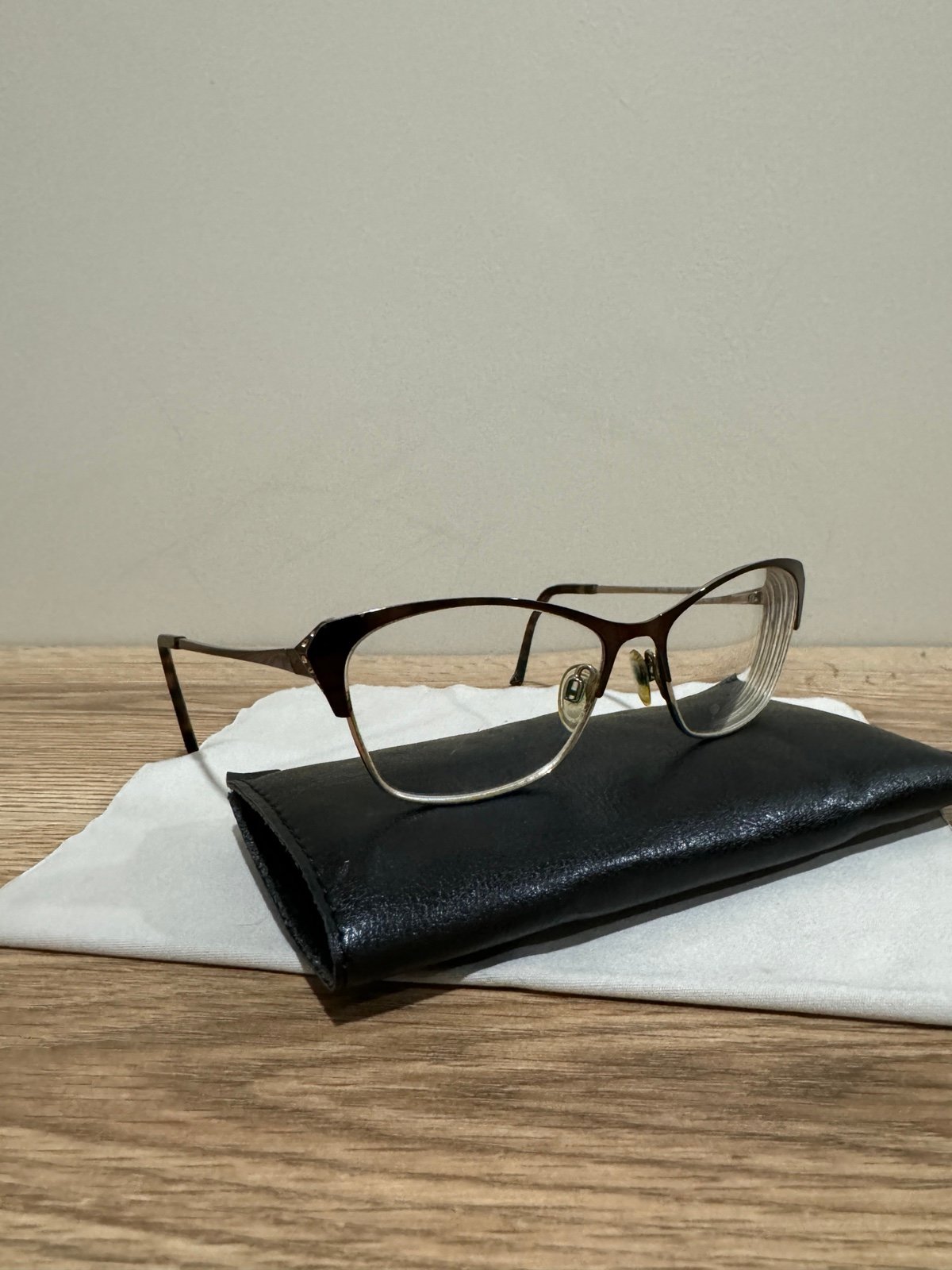 Tura R561 Titanium Swarovski Crystal Designer Eyeglasses Brown 53-15-140
