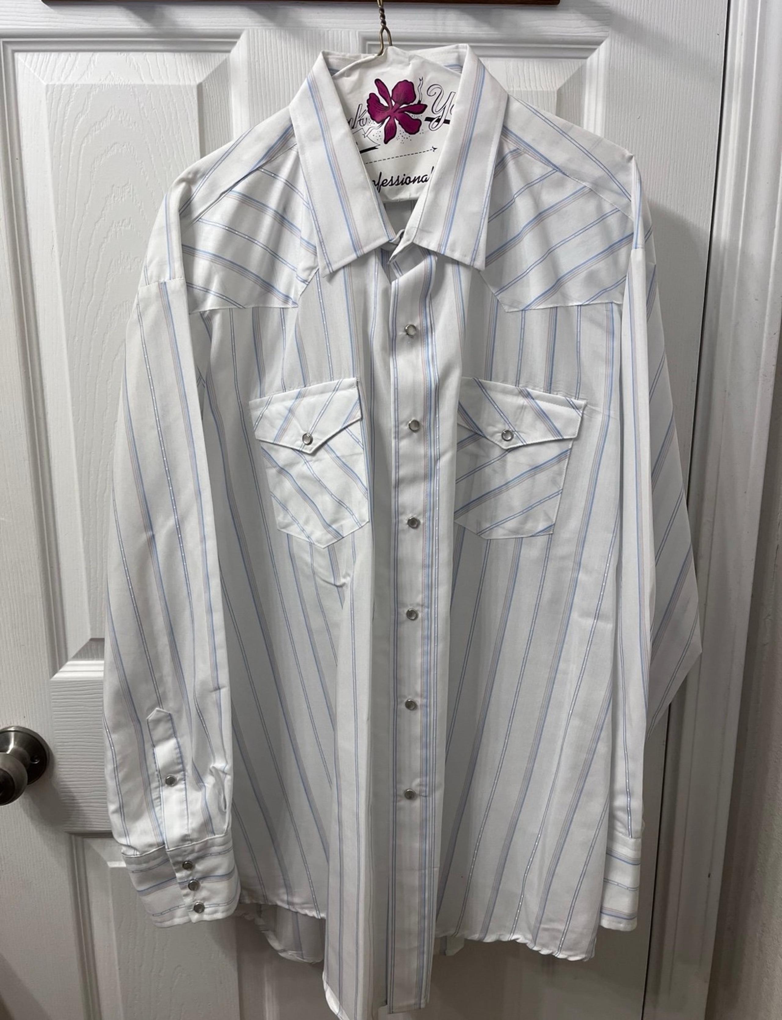 Karman Silver Collection Pearl Snap Western Cowboy VINTAGE, 2xl