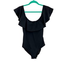 Eberjey So Solid Margarita One Piece Swimsuit Black Size Medium
