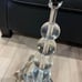 Vintage Heavy Crystal Graduated Glass Orb Table Lamp