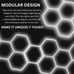 2 Grid LED Hexagon Lighting Set 6000K (5.35′ x 3.25′)