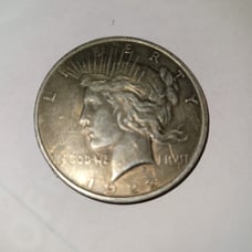 1922 silver dollar, great condition.