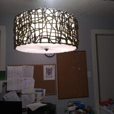 Uber COOL 3 light Barrel Chandelier with
