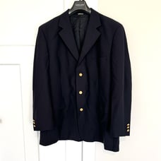 Brooks Brothers Stretch Wool Navy Gold 3 Button Sport Coat Blazer 48L Jacket