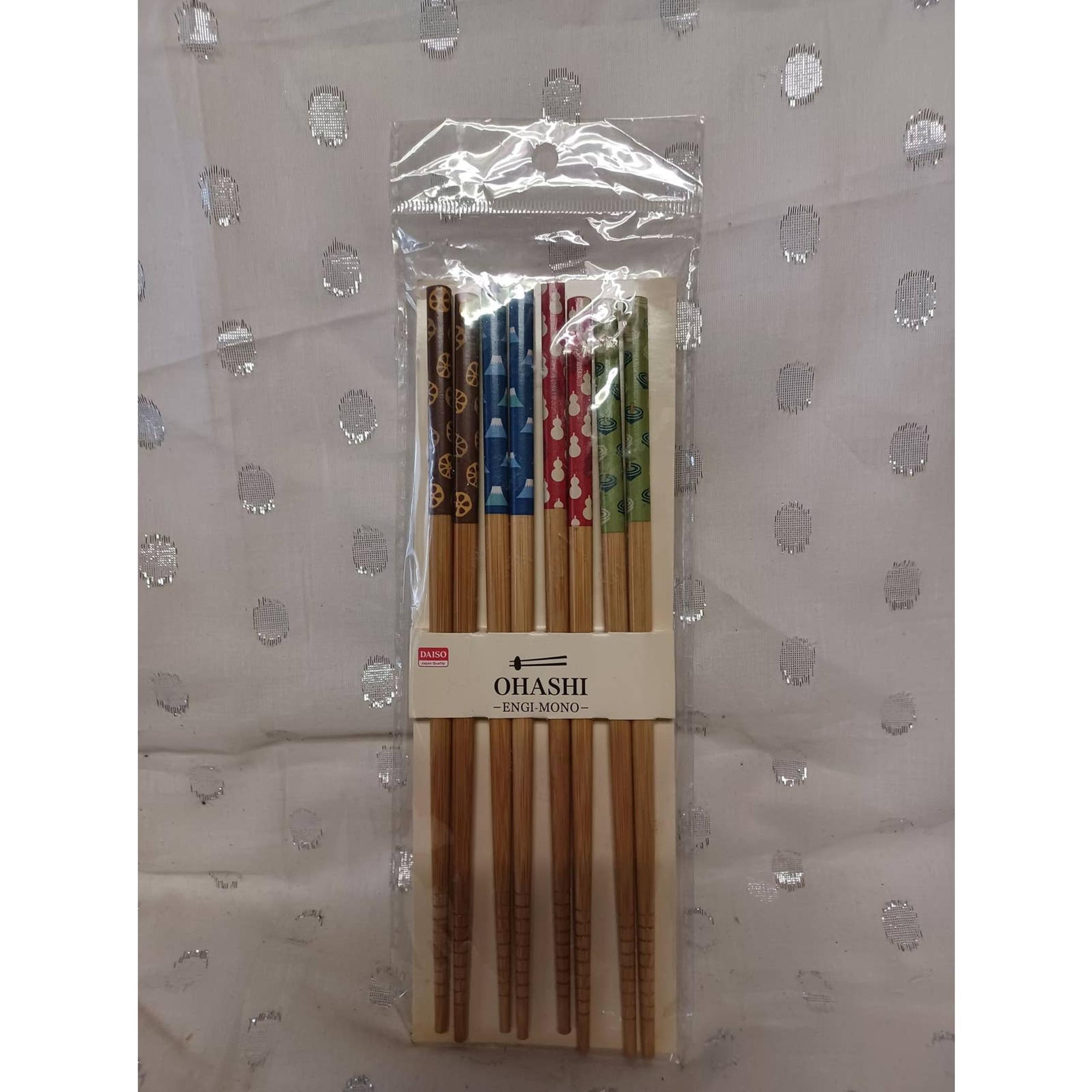 JAPAN Chopsticks Ohashi Engi-Mono Lucky Charm Bamboo - Daiso