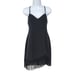 NBD Black Fringe Hem Sleeveless Cocktail Celine LBD Mini Dress NWT Size Medium