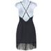 NBD Black Fringe Hem Sleeveless Cocktail Celine LBD Mini Dress NWT Size Medium
