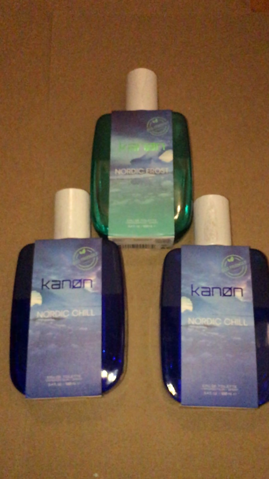 3x Kanon 1x Nordic Frost -2x Nordic Chill Eau De Toilette 3.4 Fl Oz Mens