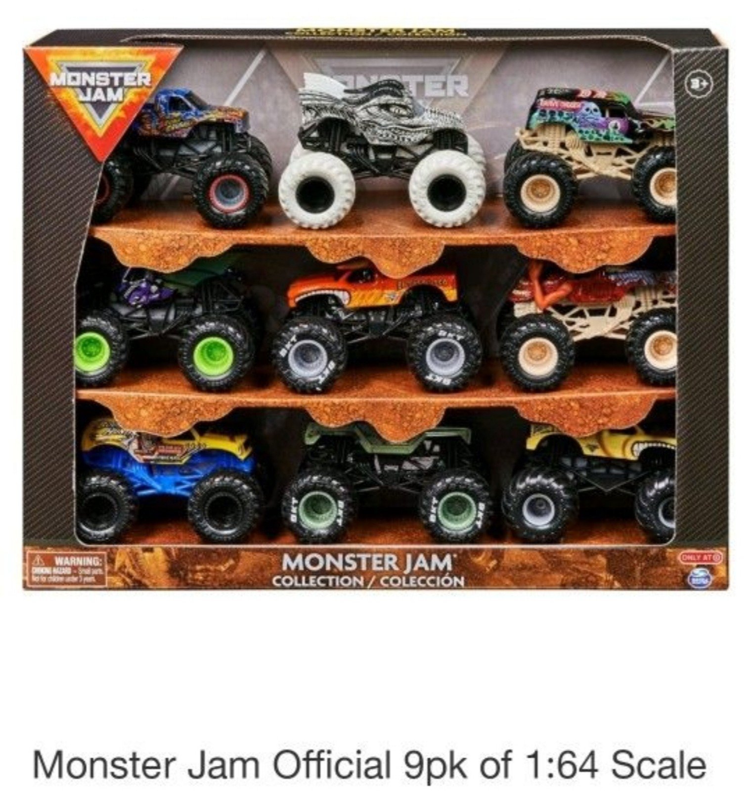 Monster jam 9 monster truck collection.