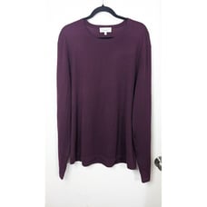 Neiman Marcus Men Supreme Cashmere/Silk Crewneck Pullover Sweater Red Maroon XXL