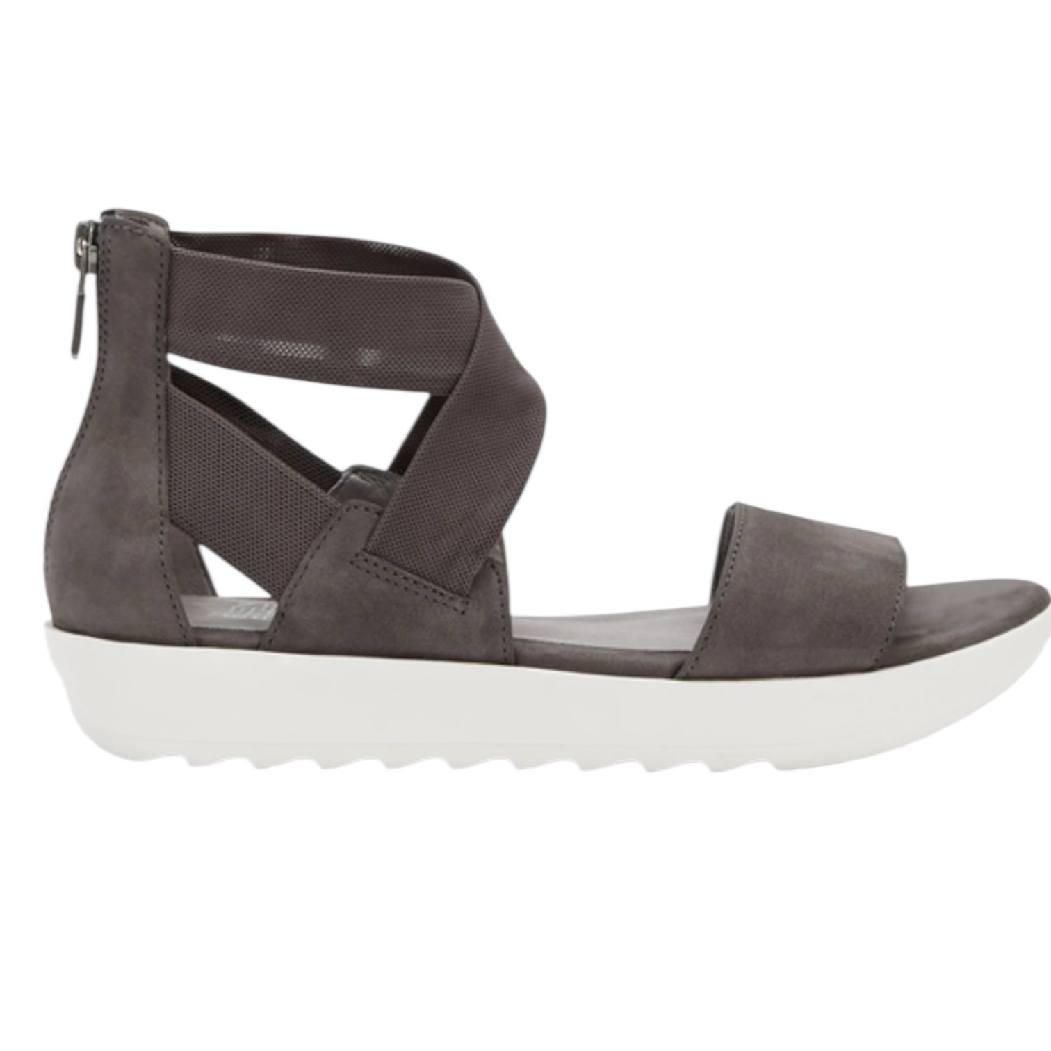 Eileen Fisher Graphite Gray Kash Tumbled Nubuck Leather Sneaker Sandals Shoes