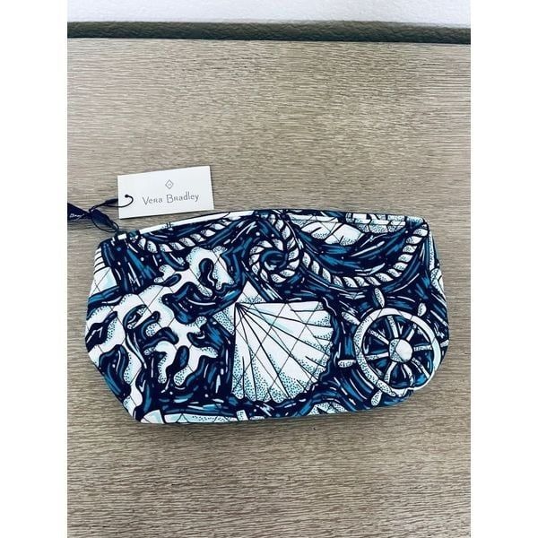 Vera Bradley Shore Enough Travel Cosmetic Bag Coastal Nautical