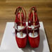 Jessica Simpson Red Patent Leather Pialley Buckle Mary Jane Platform Heels Sz:5