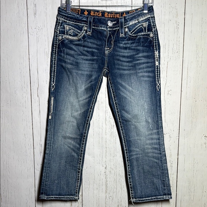 Rock Revival Sasha Capri Denim Jeans Size 26