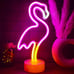 Flamingo Neon Sign Pink Flamingo Gifts for Women LED Neon Light Sign for Bedroom