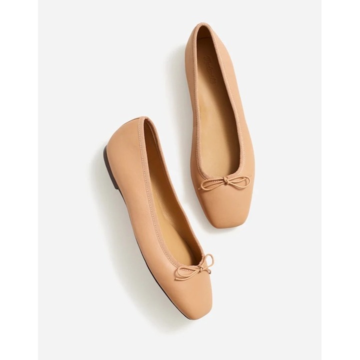 Madewell The Anelise Ballet Flat in Warm Sand
