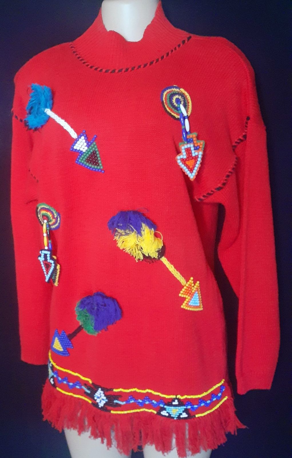 Victoria Jones Long Sleeve Beaded Sweate