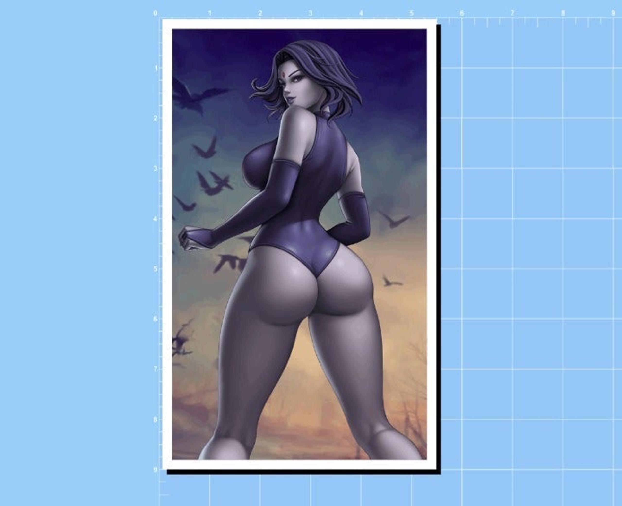 9" Sticker RAVEN Nice Bootie as she look behind at you-Awesome full Bikini