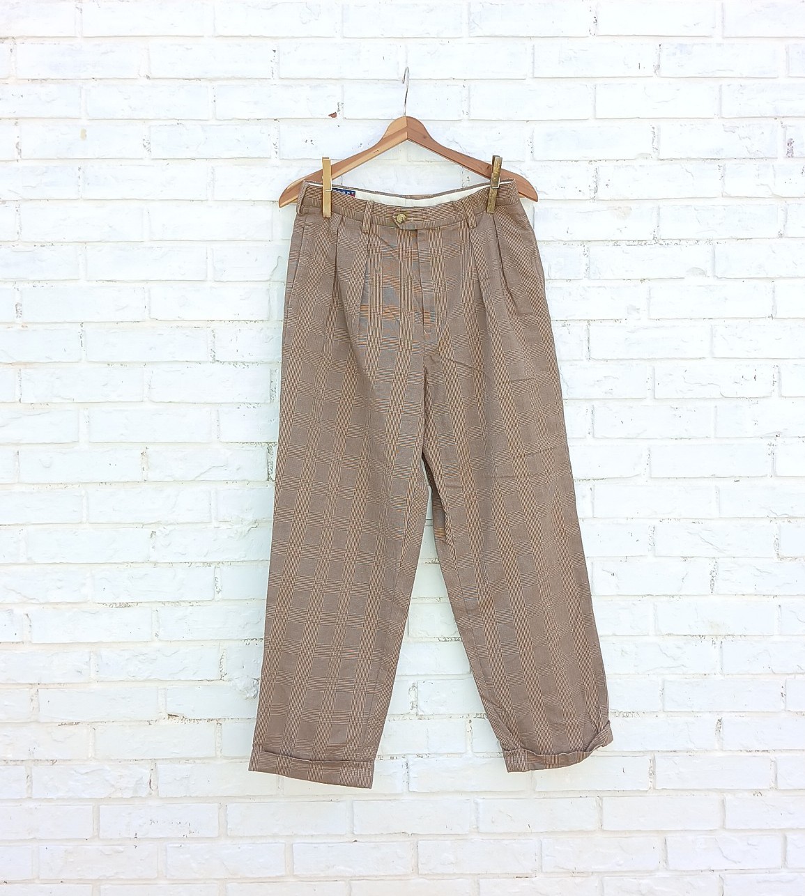Vintage Tommy Hilfiger Plaid Pleated Pants size 31x30