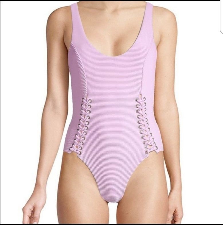 Red Carter Pulse One Piece Bathing Suit